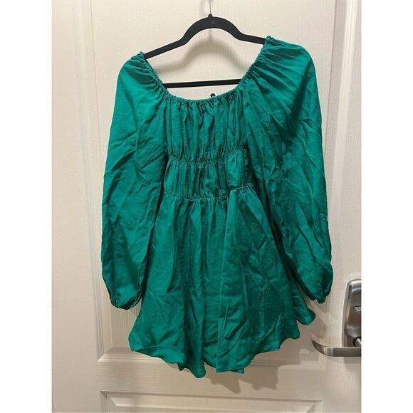 Princess Polly HALTON MINI DRESS GREEN size 2 - Picture 7 of 8